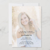 モダンミニマル アーチ2 フォト 卒業 案内状 (裏面)