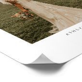 モダンミニマル アーチ カップル フォト ウェディング ポスター (角)