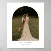 モダンミニマル アーチ カップル フォト ウェディング ポスター (正面)