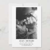 モダンミニマル - オーダーメイドの名前と日付 セーブザデート (裏面)