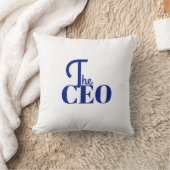 モダンミニマル ザ CEO ブルー クッション (ブランケット)