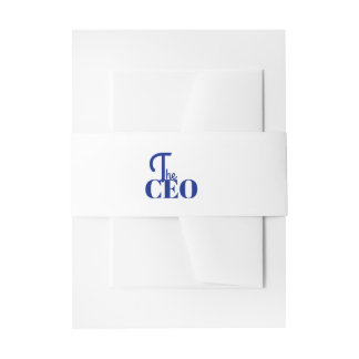 モダンミニマル ザ CEO ブルー 招待状ベリーバンド