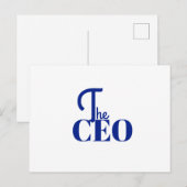 モダンミニマル ザ CEO ブルー 案内ポストカード (正面/裏面)