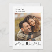 モダンミニマル タイポグラフィー2 フォト セーブ・ザ・デート (正面)