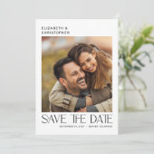 モダンミニマル タイポグラフィー2 フォト セーブ・ザ・デート (スタンド正面)