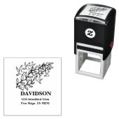 モダンミニマル タイポグラフィ ネーム 返送先 住所 鳥 セルフインキングスタンプ (インサイチュ)