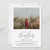 モダンミニマル ツーフォト 卒業パーティー 招待状 (裏面)