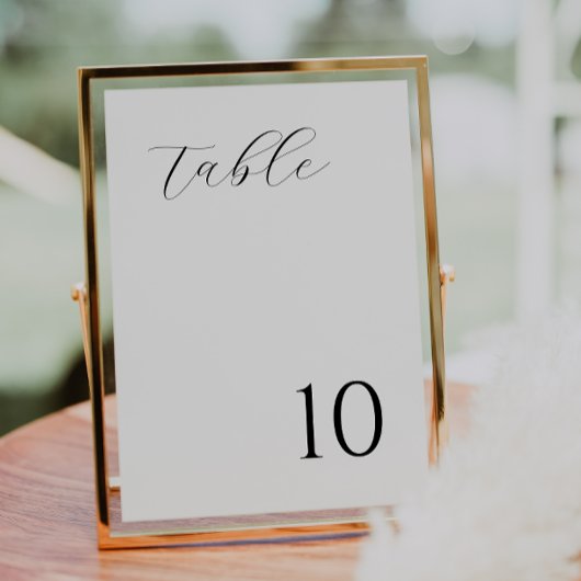 モダンミニマル テーブルナンバーカード 招待状