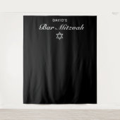 モダンミニマル バー ミッツヴァ フォト背景 タペストリー (正面)