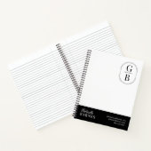 モダンミニマル ブラック＆ホワイト ボールド ノートブック (内部)