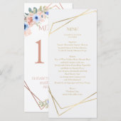 モダンミニマル，プール，白，金ゴールド（イミタット） メニュー (正面/裏面)