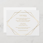 モダンミニマル，プール，白，金ゴールド エンクロージャーカード (正面/裏面)