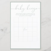 モダンミニマル |ベビービンゴゲームカード (正面)