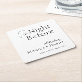 モダンミニマル |リハーサル前の夜 スクエアペーパーコースター (アングル)