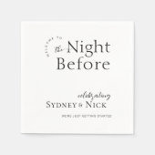 モダンミニマル |リハーサル前の夜 スタンダードカクテルナプキン (正面)