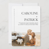 モダンミニマル |写真結婚の詳細&写真 招待状 (正面)