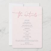 モダンミニマル |写真結婚の詳細&写真 招待状 (裏面)