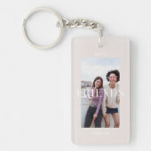 モダンミニマル |友最高の人永遠にかわいい写真 キーホルダー (正面)