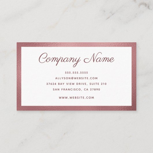 モダンミニマル 名刺 (裏面)