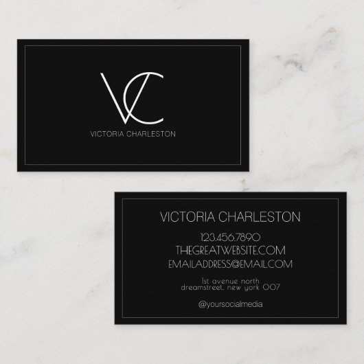 モダンミニマル 名刺 (正面/裏面)