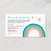 モダンミニマル |明るい虹ありがとう 名刺 (正面)