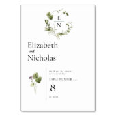 モダンミニマル |春グリーンテーブル番号 テーブルナンバー (裏面)