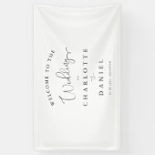 モダンミニマル，白結婚い 横断幕 (縦)