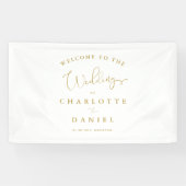 モダンミニマル，白結婚い 横断幕 (横)