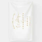 モダンミニマル，白結婚い 横断幕 (縦)