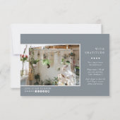 モダンミニマル |石板グレイ・ビジネス サンキューカード (裏面)