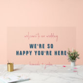 モダンミニマル |結婚へようこそ アクリルサイン (ウェディング)