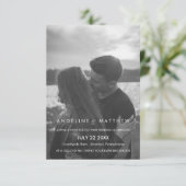 モダンミニマル&結婚'sフォト招待状 招待状 (スタンド正面)