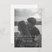 モダンミニマル&結婚'sフォト招待状 招待状 (正面/裏面)