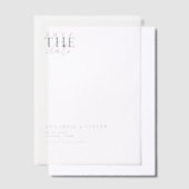 モダンミニマル, 結婚s, Save the Date ベラム紙招待状 (オフセット)