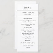 モダンミニマル | 編集可能カラーメ縁どニュー メニュー (正面/裏面)