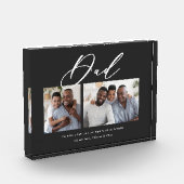 モダンミニマル 2枚の写真台本パパの父の日 フォトブロック (左)