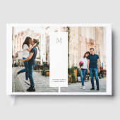 モダンミニマル | 3フォトモノグラム結婚ズ ゲストブック (正面)