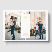 モダンミニマル | 3フォトモノグラム結婚ズ ゲストブック (正面)