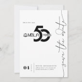 モダンミニマル | 50th Gala日付を保存 セーブザデート (正面)