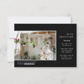 モダンミニマル | Black Businessありがとうございました サンキューカード (裏面)