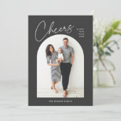 モダンミニマルArchフォト応援新年の休日 シーズンカード (スタンド正面)