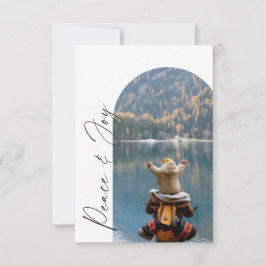 モダンミニマルArch Christmas Photos Card サンキューカード