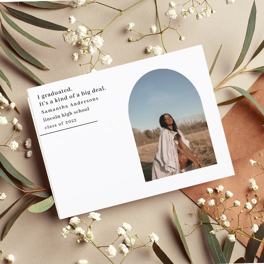 モダンミニマルArch Photo Graduation発表 ポストカード