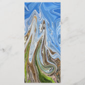 モダンミニマルBlue Skyお洒落抽象芸術結婚ズ メニュー (裏面)