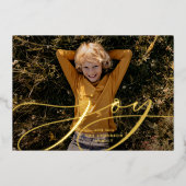 モダンミニマルBotanical joy script 箔シーズンカード (正面)