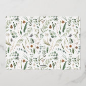 モダンミニマルBotanical joy script 箔シーズンカード (裏面)