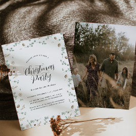 モダンミニマルBotanical Script Chrimas 招待状