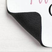 モダンミニマルCEO |ピンクとブラック マウスパッド (コーナー)