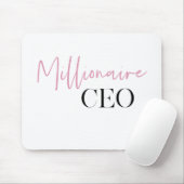 モダンミニマルCEO |ピンクとブラック マウスパッド (マウス)