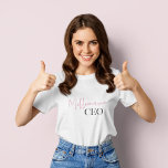 モダンミニマルCEO |ピンクとブラック Tシャツ<br><div class="desc">「Millionaire CEO」モダンの紹介 | Pink and Black"コレクション!ピンクとブラックの組み合わせ独占的で、文字「百万長者CEO」の魅惑的なデザインを特徴とする私たちの製品でお洒落、あなたのスタイルを高め、力強い声明を作る。</div>